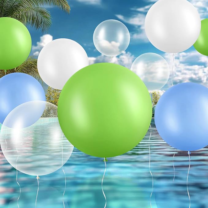 Gejoy 24 Pcs Pool Giant Balloons 36/24/18 Inch Jumbo Large Big Latex Balloons - Image 5