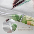 1 Pack Satin Pillowcase for Hair and Skin Watercolor Hummingbird and Flower Imitation Silk Pillowcase with Hidden Zipper Soft Breathable Pillow Cover Standard Size for Bedroom Sofa 20”x26”