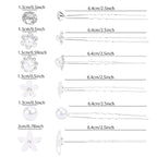 CUBACO 42 PCS Flower Wedding Hair Pins for Women Bridal Crystal Hair Jewelry Bobby Pins Rhinestone Pearl Hair Accessories Silver U Shaped Hair Pins Decorative for Brides Bridesmaids Girls