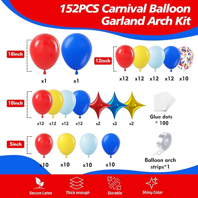 Carnival Circus Balloons Arch Kit - Image 2