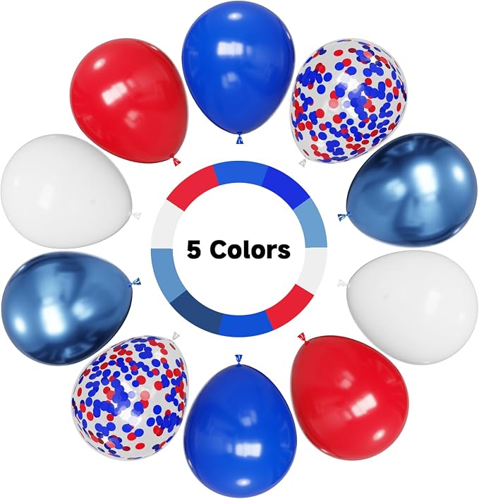 Red White and Blue Balloon Arch Kit - Image 3