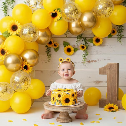 Patimate Yellow Balloons 100 Pcs 12 inch Round Yellow Latex Party Balloons | - Image 4