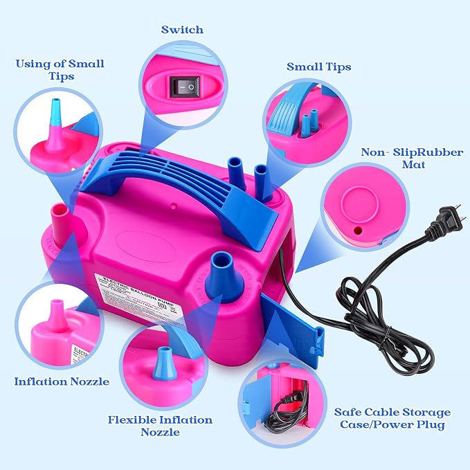 Balloon Pump Electric with Dual Nozzles & Tying Tool - Image 4