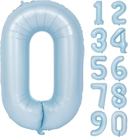 40 In Matte Blue Number Balloons Helium Foil Mylar Balloon Digital 0 | Birthday by Exquisitehighqualitypartydecorationstomeetyoureveryneed%EF%BC%81