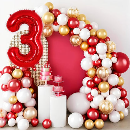 Red Number 3 Balloon 40 Inch, Big Large Foil Helium Number Balloons, Jumbo - Image 6