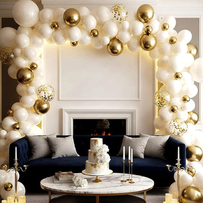 RUBFAC White Cream Balloons Arch Ivory White Wedding Balloon 154pcs | Beige - Image 5