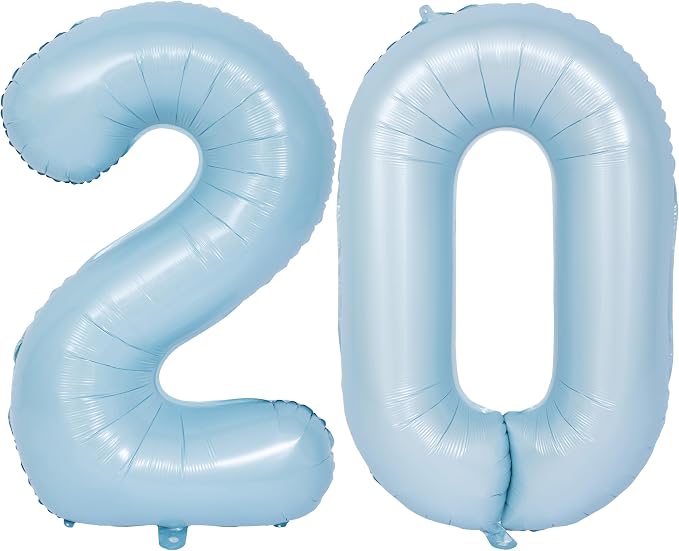 40 In Matte Blue Number Balloons Helium Foil Mylar Balloon Party Digital 20 | by Exquisitehighqualitypartydecorationstomeetyoureveryneed%EF%BC%81
