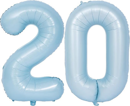 40 In Matte Blue Number Balloons Helium Foil Mylar Balloon Party Digital 20 | by Exquisitehighqualitypartydecorationstomeetyoureveryneed%EF%BC%81