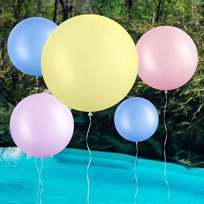 Gejoy 24 Pcs Pool Giant Balloons 36/24/18 Inch Jumbo Large Big Latex Balloons - Image 7