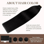GOO GOO Tape in Hair Extensions Human Hair, 1 Jet black, 18inch 25g 10pcs, Skin Weft Seamless Invisible, Silky Straight with Thick Ends, Remy Human Hair