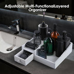 Organizer For Men,Bathroom Countertop Organizer,Perfume Organizer,Cologne Organizers,Bathroom Storage,Restroom Organizer,Dresser Top Organizers,Perfume Stand,Gifs For Men,Adjustable Partition(White)