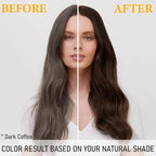 Hair Dye Shampoo for Women & Men - 3-in-1 Hair Color & Care, Gentle Covers Gray Hair in Minutes, Easy At-Home Color Shampoo Hair Dye, Formulated for Color Treated Hair, 16.9 Fl Oz (Dark Coffee)