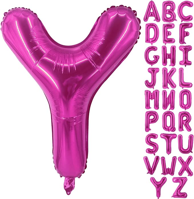 Lovoir 40 Inch Large Hot Pink Letter Y Balloons Big Size Jumbo Mylar Foil by Lovoir