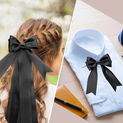 woric Black Satin Ribbon Ribbon 1 inch 50 Yards Black Hair Bows | Use - Image 5