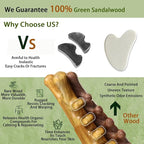 Gua Sha Tool for Face & Body, Christmas Gifts for Women Mon, 4 in 1 Sandalwood Guasha, Lymphatic Drainage,Jaw Lifting & Nose Sculpting, Head Massage Comb for Stress Relief,Home Office Self Care