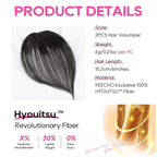 REECHO Clip in Hair Volumizer, 2PCS 6 inch Short Thick Clip in Hairpieces Adding Extra Volume Hair Extensions for Women (Black Brown)