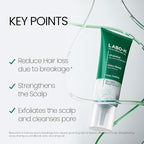 Scalp Strengthening Scrub for Hair Growth & Anti-Loss | Vegan Treatment with Rosemary and Sea Salt, Gentle Moisturizing Exfoliator, Eliminates Build Up & Odor, Sulfate Free, Korean, 7.33 Fl oz.