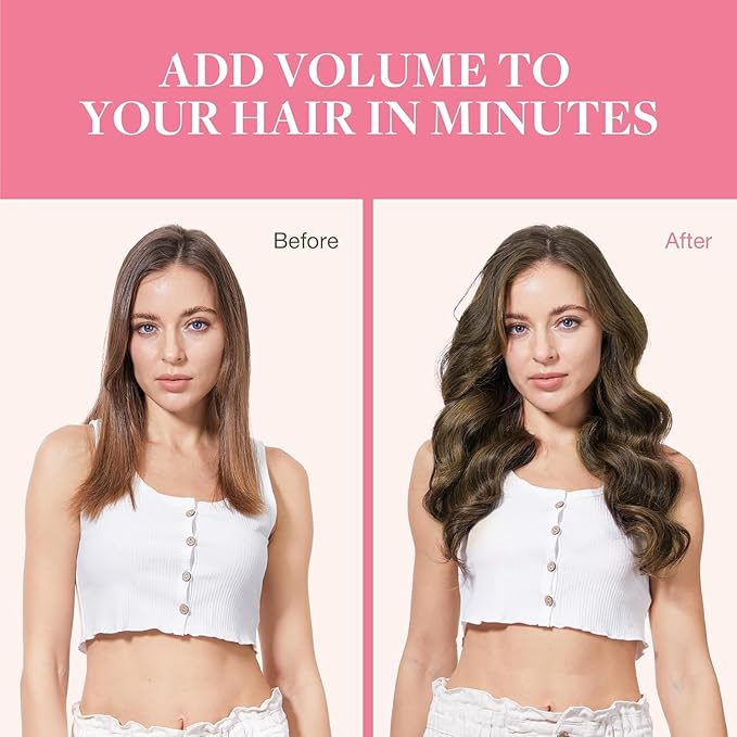 GOO GOO Clip in Hair Extensions Real Human Hair, Remy Human Hair Extensions Clip ins for Women, Natural Human Hair, 22 Inch 140g 7Pcs, 2C/4E/6C Brown Sugar Swirl Highlights