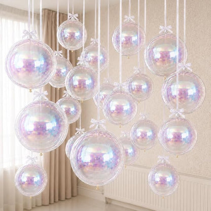 HILAVO 12PCS Iridescent Round Foil Balloons by HILAVO