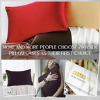 ZIMASILK 100% Pure Mulberry Silk Pillowcase for Hair and Skin Health,Soft and Smooth,Both Sides Premium Grade 6A Silk,600 Thread Count,with Hidden Zipper,1pc(Standard 20''x26'',Eggplant Purple)