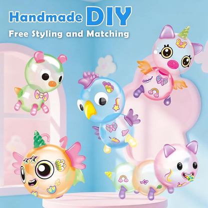 BTEC 195PCS DIY Princess Blue Magic Balloon Craft Kits, Girls Gifts Ages 3+ | - Image 3