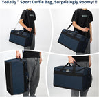 Gym Bag 20 inch Sport Duffle Bag for Men - 40L Weekender Duffel Bag for Travel - Navy Blue