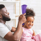 BESTOOL Detangling Brush for Natural Hair, Detangler for 3/4abc Curly, Coily, Kinky Hair, Detangle Wet/Dry Easily with No Pain (Purple)