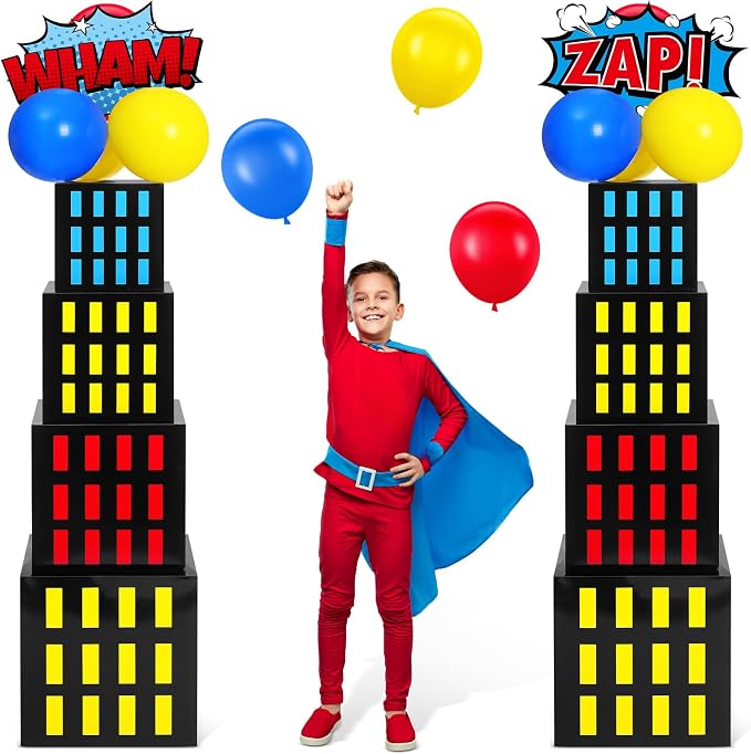 Leitee 40 Pcs Hero Theme Party Decoration, Hero Theme Party Favor Boxes by Leitee
