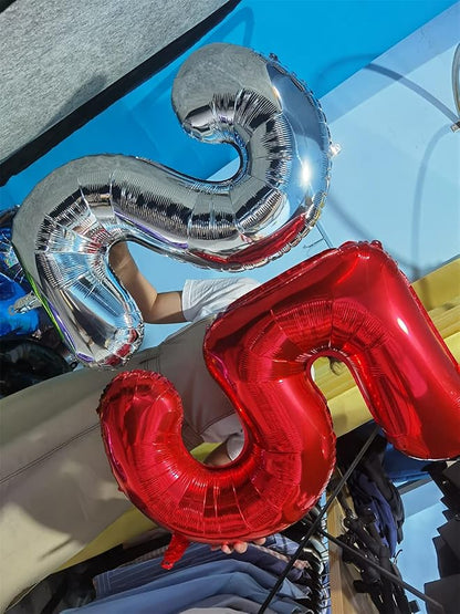 32 inch Red Number 9 Balloon - Image 6