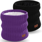 Neck Warmer Gaiter, Winter Fleece Lined Face Mask Scarf for Men Women, Thick Warm Cold Weather Running Ski Neck Cover