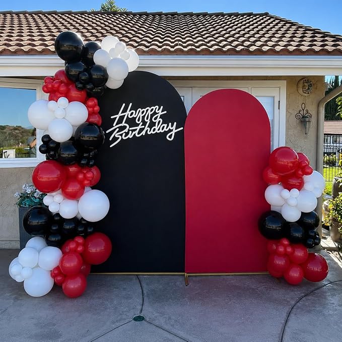 Black Red Confetti Balloons, 60 Packs 12 Inch Black Red Party Balloons - Image 4