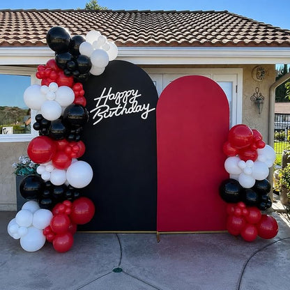 Black Red Confetti Balloons, 60 Packs 12 Inch Black Red Party Balloons - Image 4