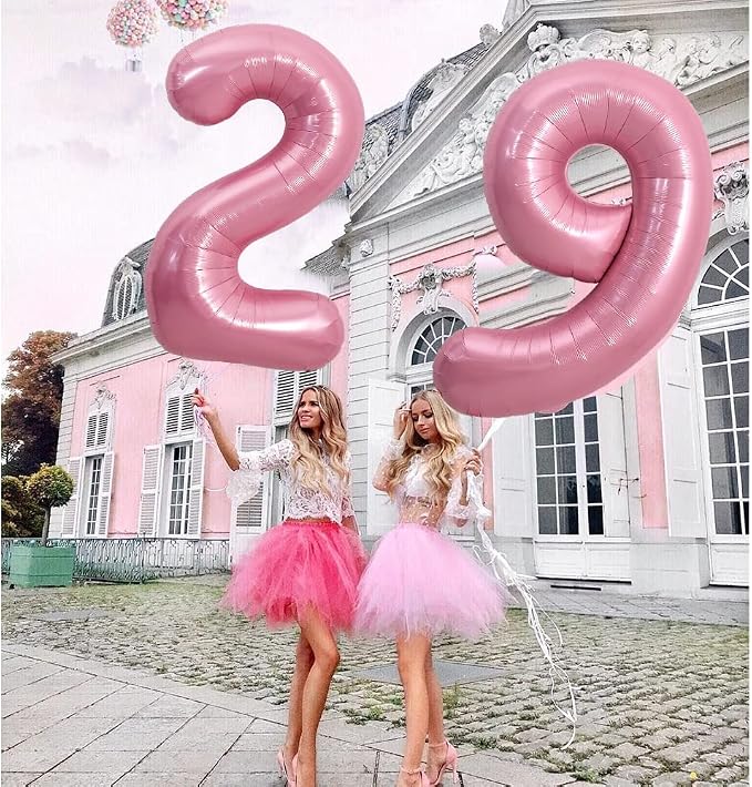 TONIFUL 40 Inch Pink Number 9 Balloons Large Foil 9th Birthday Decorations | - Image 4