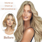 Ve Sunny 24 inch Hair Extensions Clip in Human Hair Dark Blonde Highlights Golden Blonde Hair Extensions Real Human Hair Long Clip in Hair Extensions 7pcs 120g