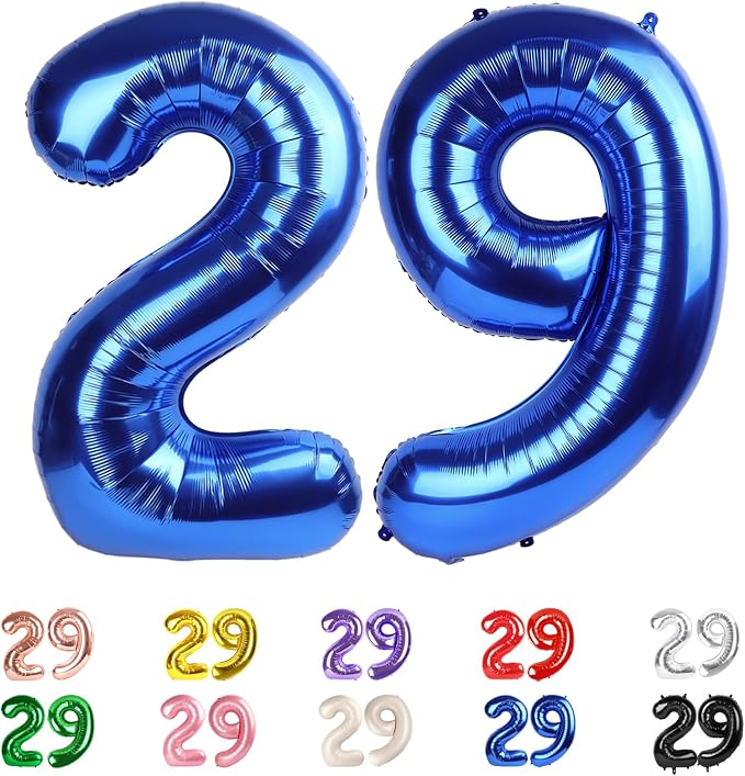 29 Balloon Numbers 40Inch for 29 Year Old Birthday Decorations, Dark Blue | by Mluchee