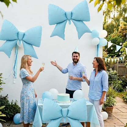 Vuzvuv 5Pcs 38 Inch Giant Blue Bow Balloon - Image 6