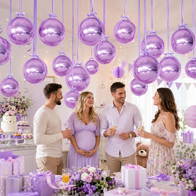 Purple Round Foil Balloons - Image 7