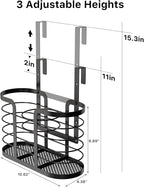 YIGII Hair Tool Organizer - Dryer Holder/Blow Holder Cabinet Door, Bathroom Care & Styling Tools Storage Basket for Dryer, Flat Irons, Curling Straighteners