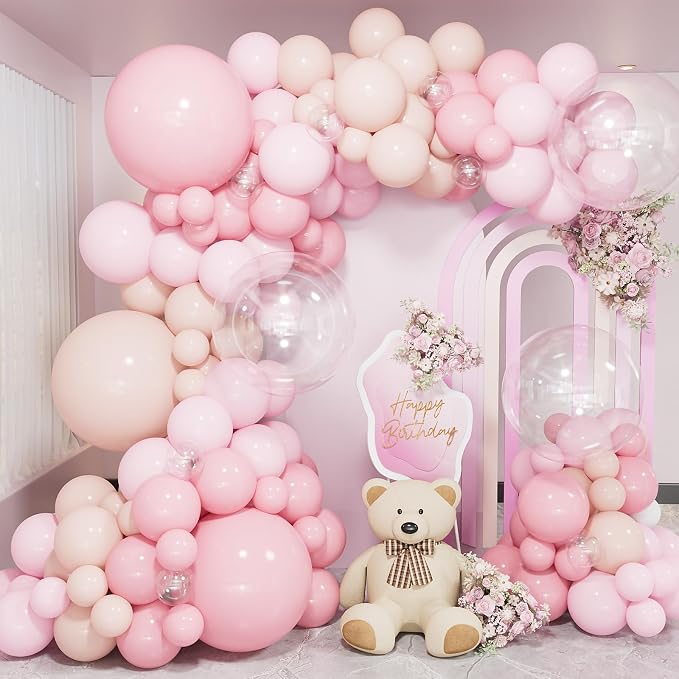 Light Pink Balloon Arch Kit by Haolongfa