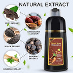 cosmpro Brown Hair Dye Shampoo for Gray Hair Coverage Hair Color Shampoo Herbal Hair Dye Shampoo 3 in 1 for Men and Women, Instant Color Shampoo Hair Shampoo Champu Con Tinte Para Canas (Brown)