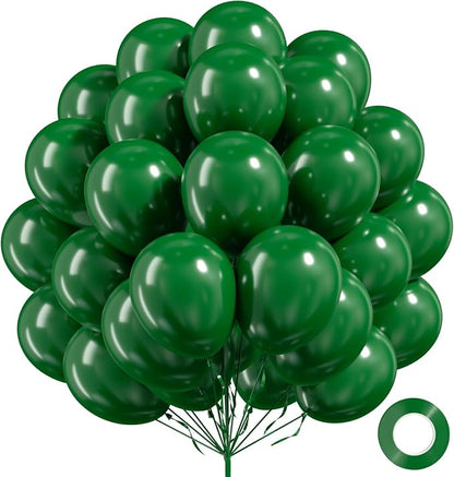 100 Pack Dark Green Balloons 12 inch, Dark Green Latex Balloons | Birthday by FOTIOMRG