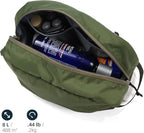 Travel Toiletry Bag 8L, Large Packing Cube with Waterproof TPU Wet/Dry Compartment (04 Forest Green)