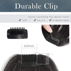 BARSDAR Clip in Bangs Human Hair - Real Human Hair Clip in Bangs for Women - Golden Blonde Wispy Bangs Extensions Fringe with Temples Dyeable Real Hair Bangs Hairpieces - Golden Ginger Blonde