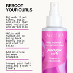 Pacifica Beauty Pineapple Curls Curl Cream & Refresher Mist Set for Curly & Coily Hair – Defining Cream + Day 2 Curl Refresh Spray, Enhances Definition, Tames Frizz, Vegan & Cruelty-Free