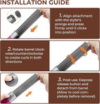 40mm/1.6" Long Barrel Attachment for Dyson Airwrap Compatible - Adjustable Bidirectional Curling, Heat-Resistant Material, Instant Use for Voluminous