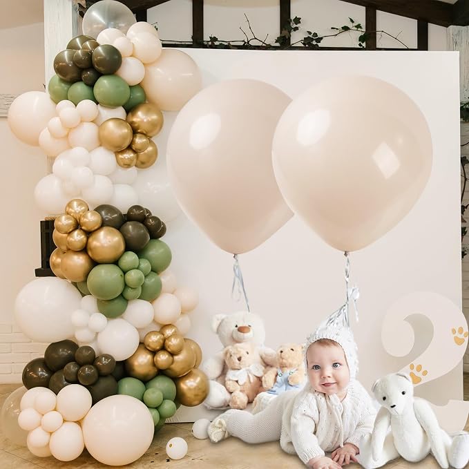 24 Pack Big White Sand Balloons, 18 Inch Large Cream White Beige Balloons Jumbo - Image 2