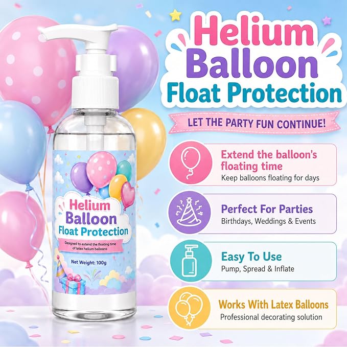 100ml High Float for Balloons, Helium Fluid Extends Float Time | Effective - Image 2