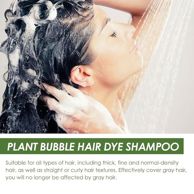 200 ML Beirou Bubble Hair Dye, Natural New Botanical Bubble Hair Dye Hair Dye Shampoo for Women Men. (Chestnut Brown)