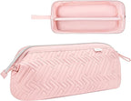 Leudes Hair Tools Travel Bag for Shark Flexstyle Carrying Case Portable Shark Hair Air Wrap Dryer Case Waterproof Dustproof Flat Curling Iron Travel Organizer (Pink)