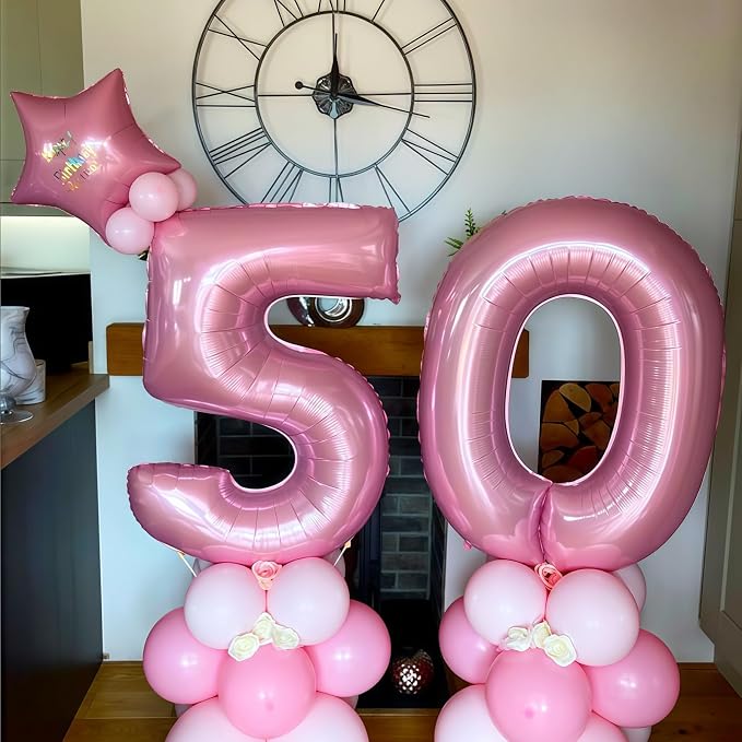 Pastel Pink 17 Balloon Number, 40 Inch Light Pink 17 Balloons Large Helium Foil - Image 7